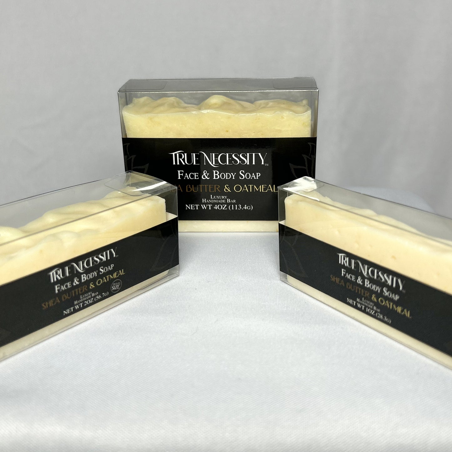 TRUE NECESSITY -SHEA BUTTER & OATMEAL- LUXURY HANDMADE BAR SOAP