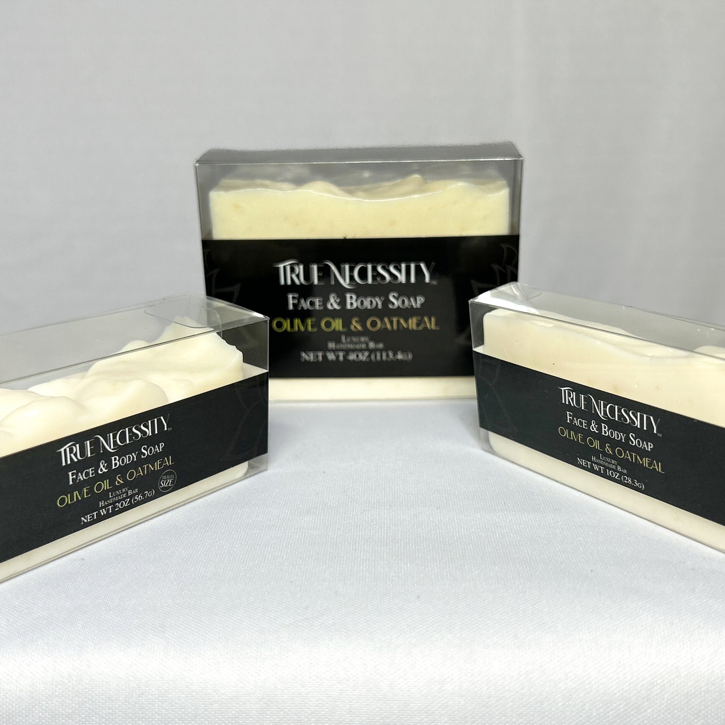 TRUE NECESSITY -OLIVE OIL & OATMEAL- LUXURY HANDMADE BAR SOAP