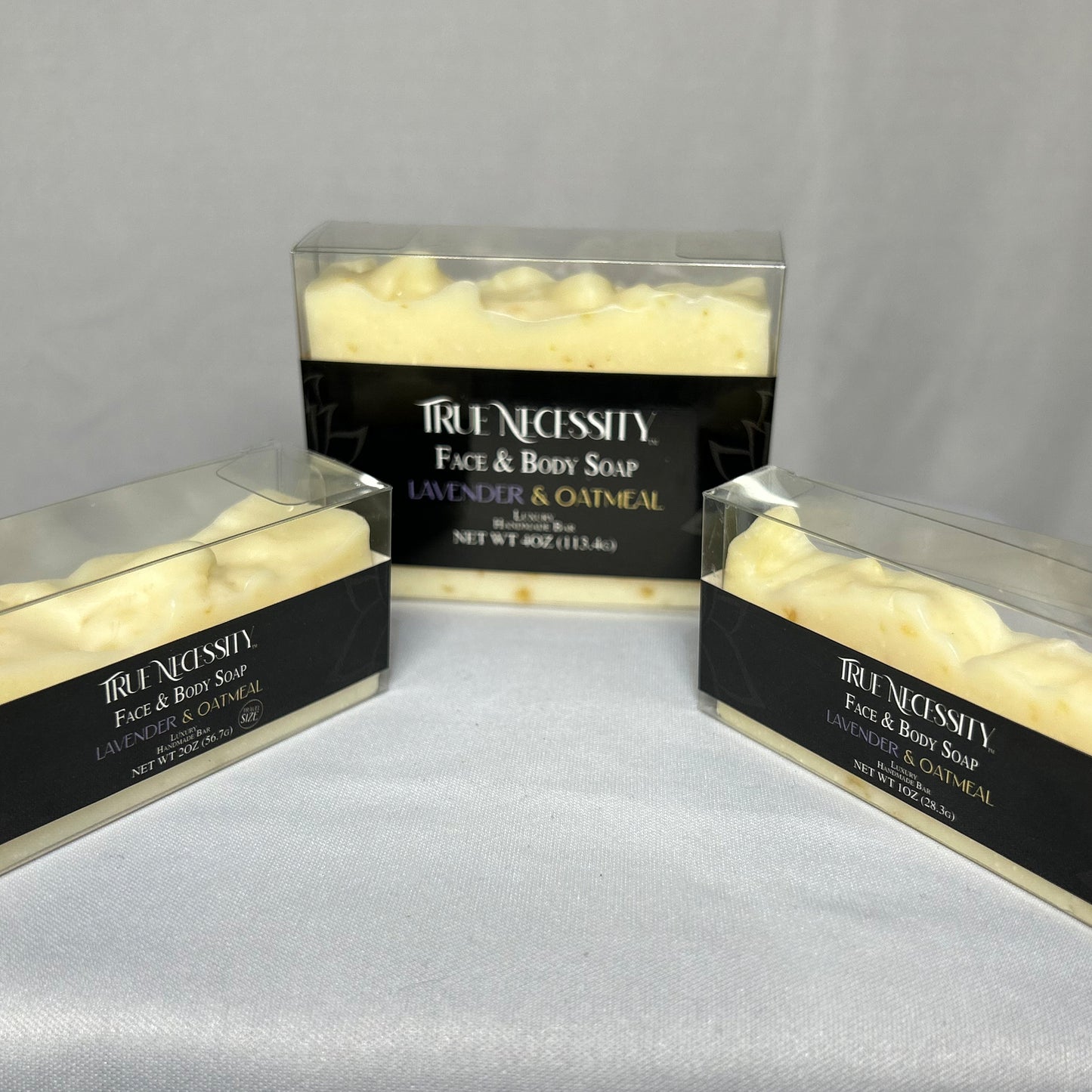 TRUE NECESSITY   -LAVENDER & OATMEAL-   LUXURY HANDMADE BAR SOAP