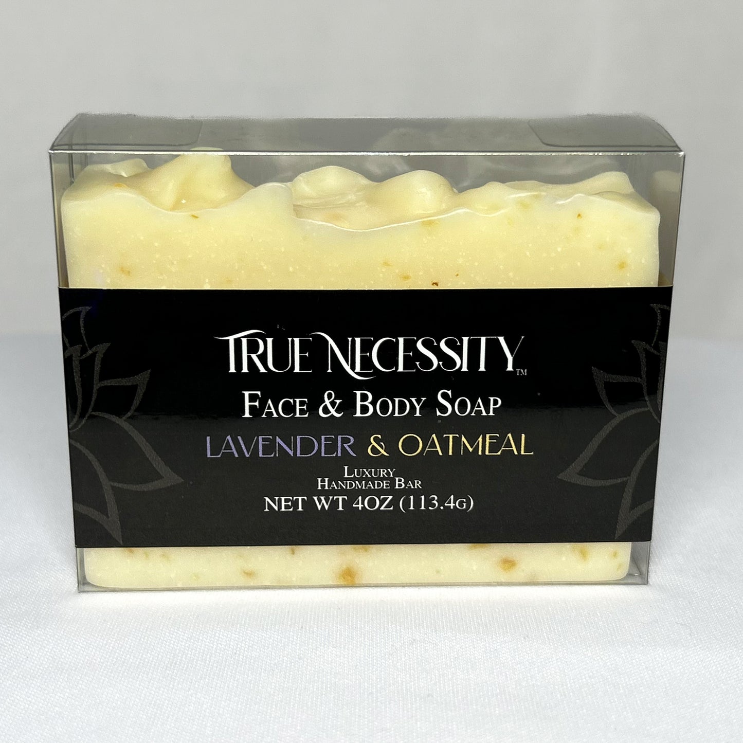 TRUE NECESSITY   -LAVENDER & OATMEAL-   LUXURY HANDMADE BAR SOAP