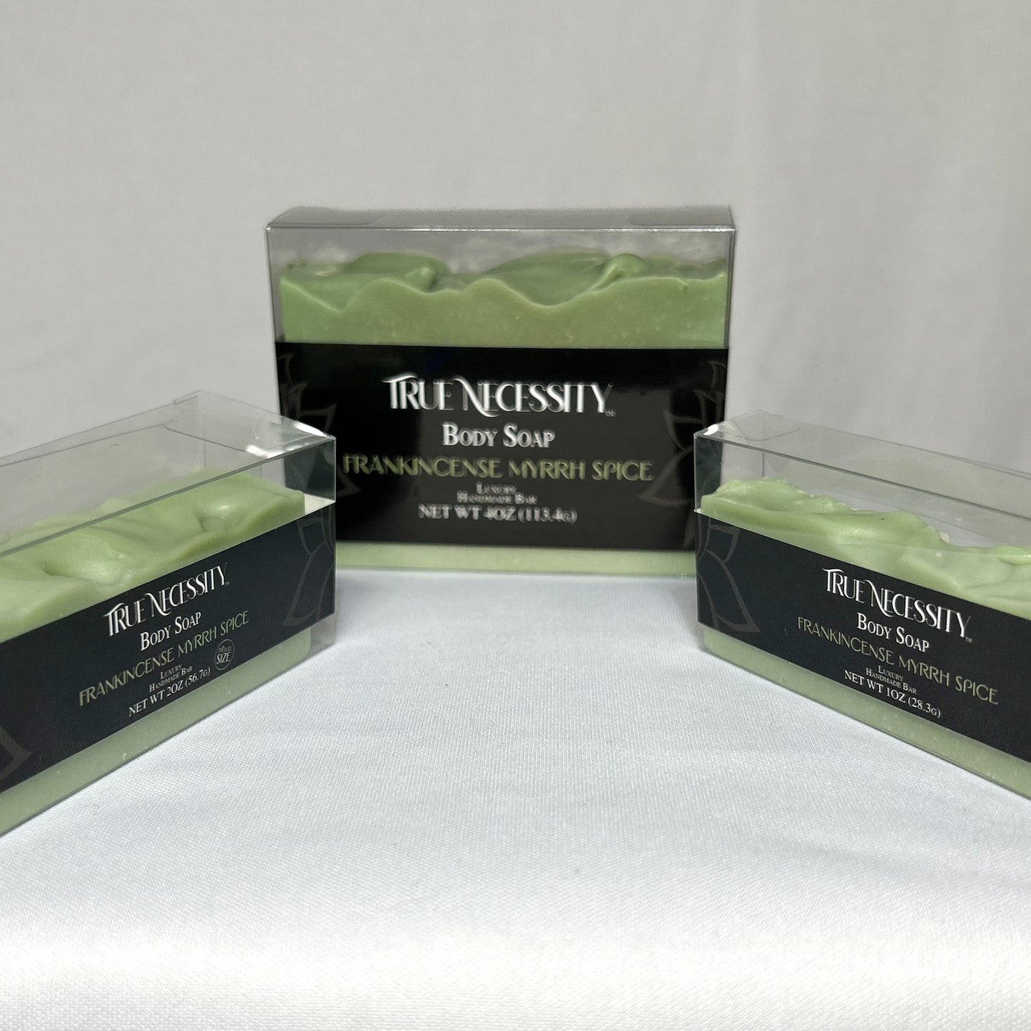 TRUE NECESSITY -FRANKINCENSE MYRRH SPICE- LUXURY HANDMADE BAR SOAP