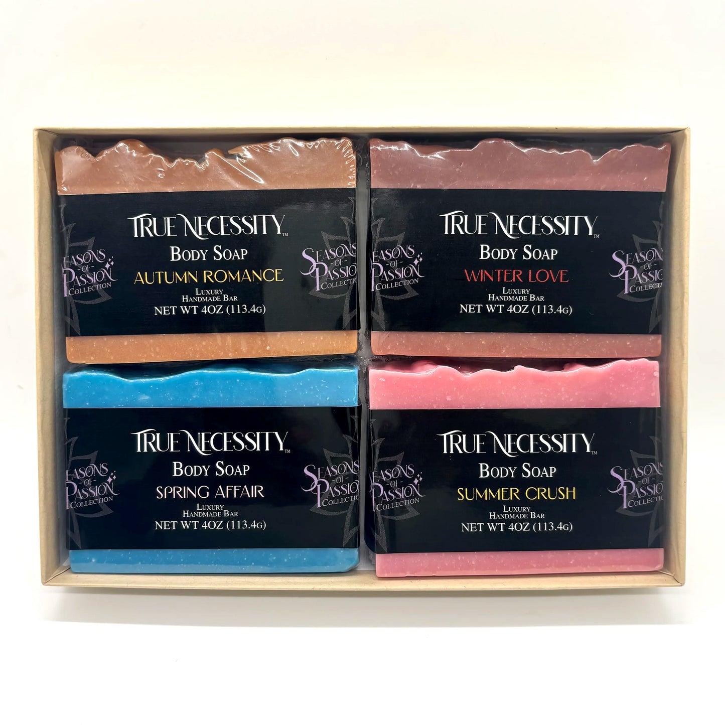 TRUE NECESSITY -SEASONS OF PASSION-  LUXURY HANDMADE BAR SOAP COLLECTION