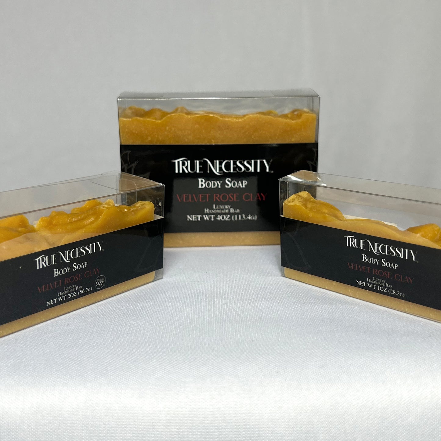 TRUE NECESSITY  -VELVET ROSE CLAY- LUXURY HANDMADE BAR SOAP