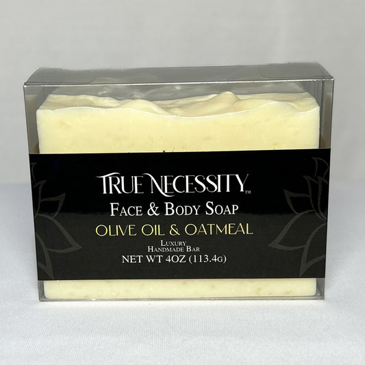 TRUE NECESSITY -OLIVE OIL & OATMEAL- LUXURY HANDMADE BAR SOAP