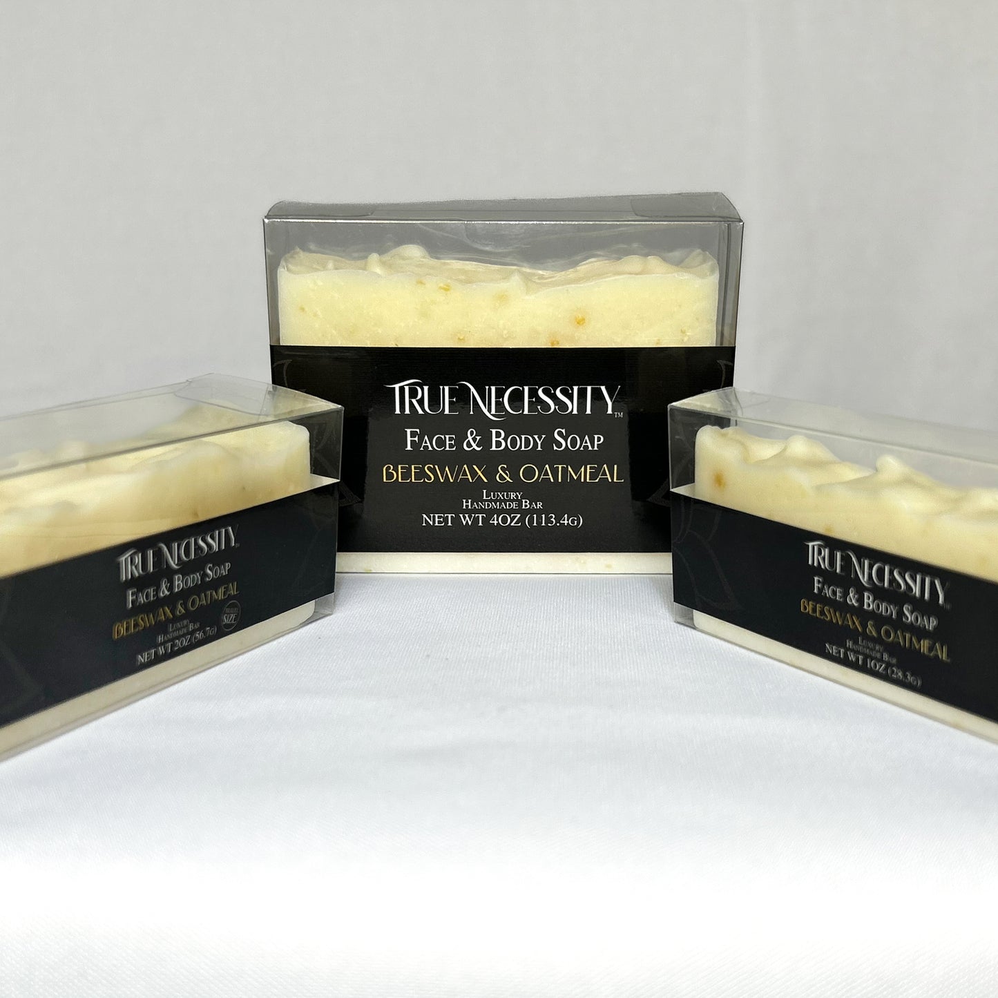 TRUE NECESSITY -BEESWAX & OATMEAL- LUXURY HANDMADE BAR SOAP