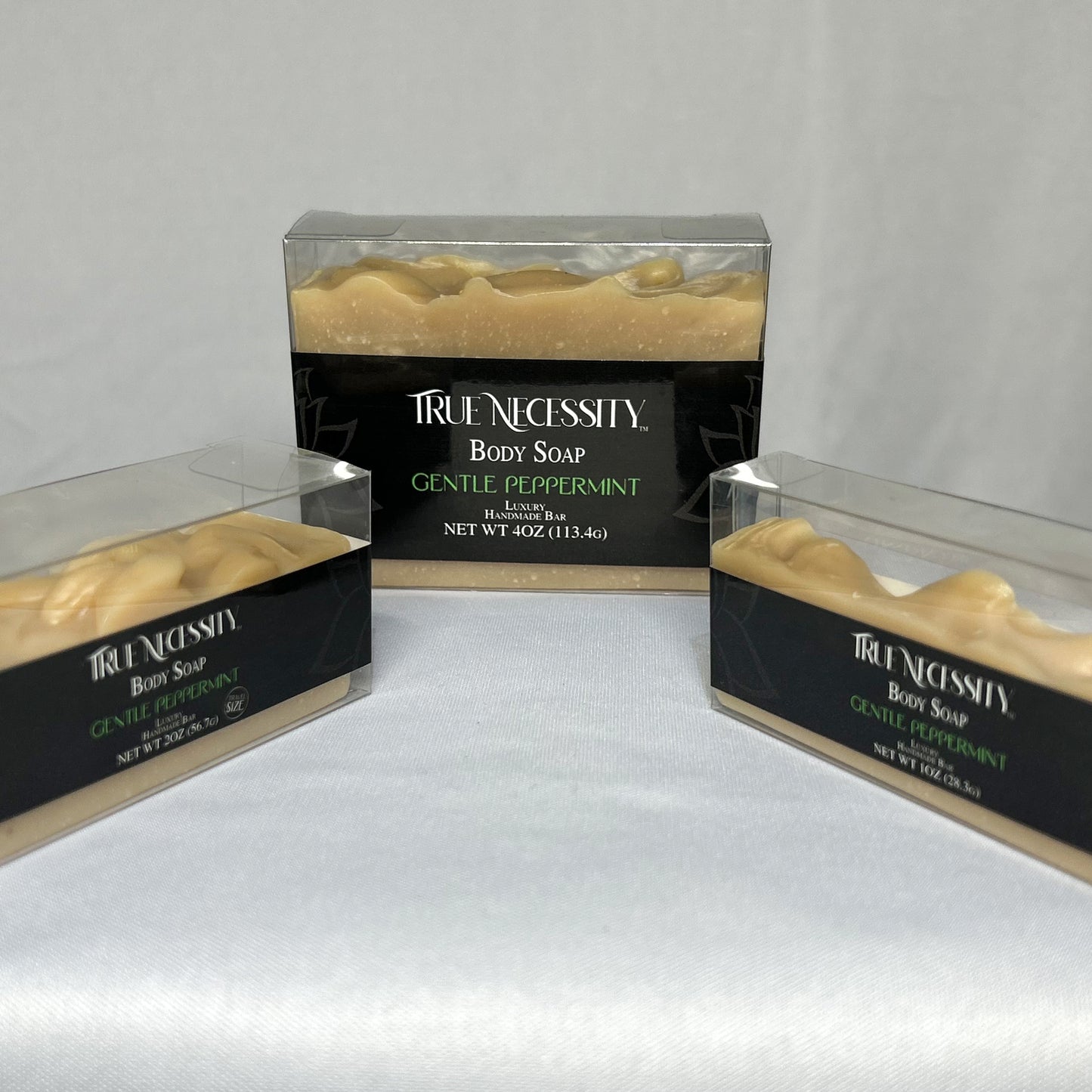 TRUE NECESSITY  -GENTLE PEPPERMINT-  LUXURY HANDMADE BAR SOAP