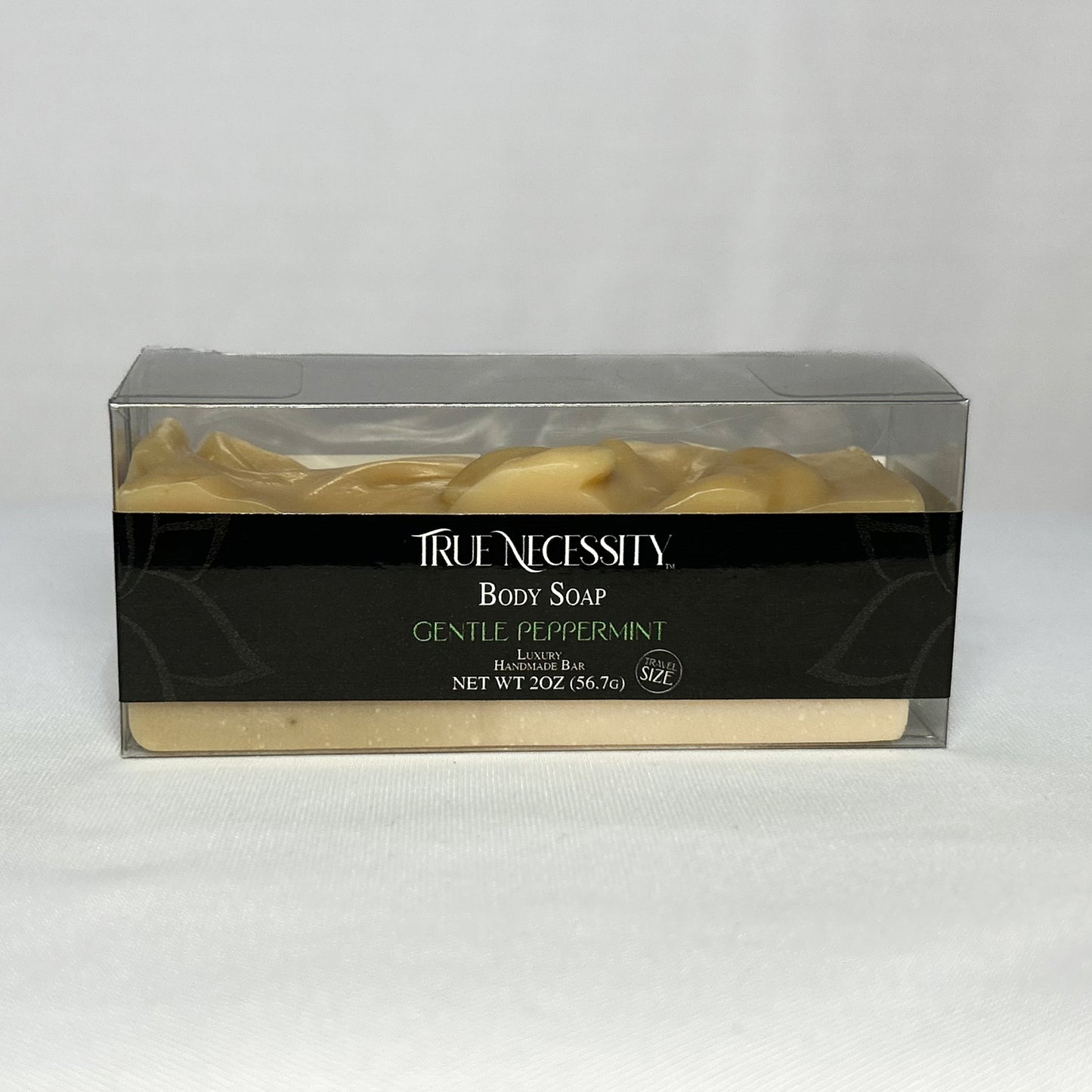 TRUE NECESSITY  -GENTLE PEPPERMINT-  LUXURY HANDMADE BAR SOAP