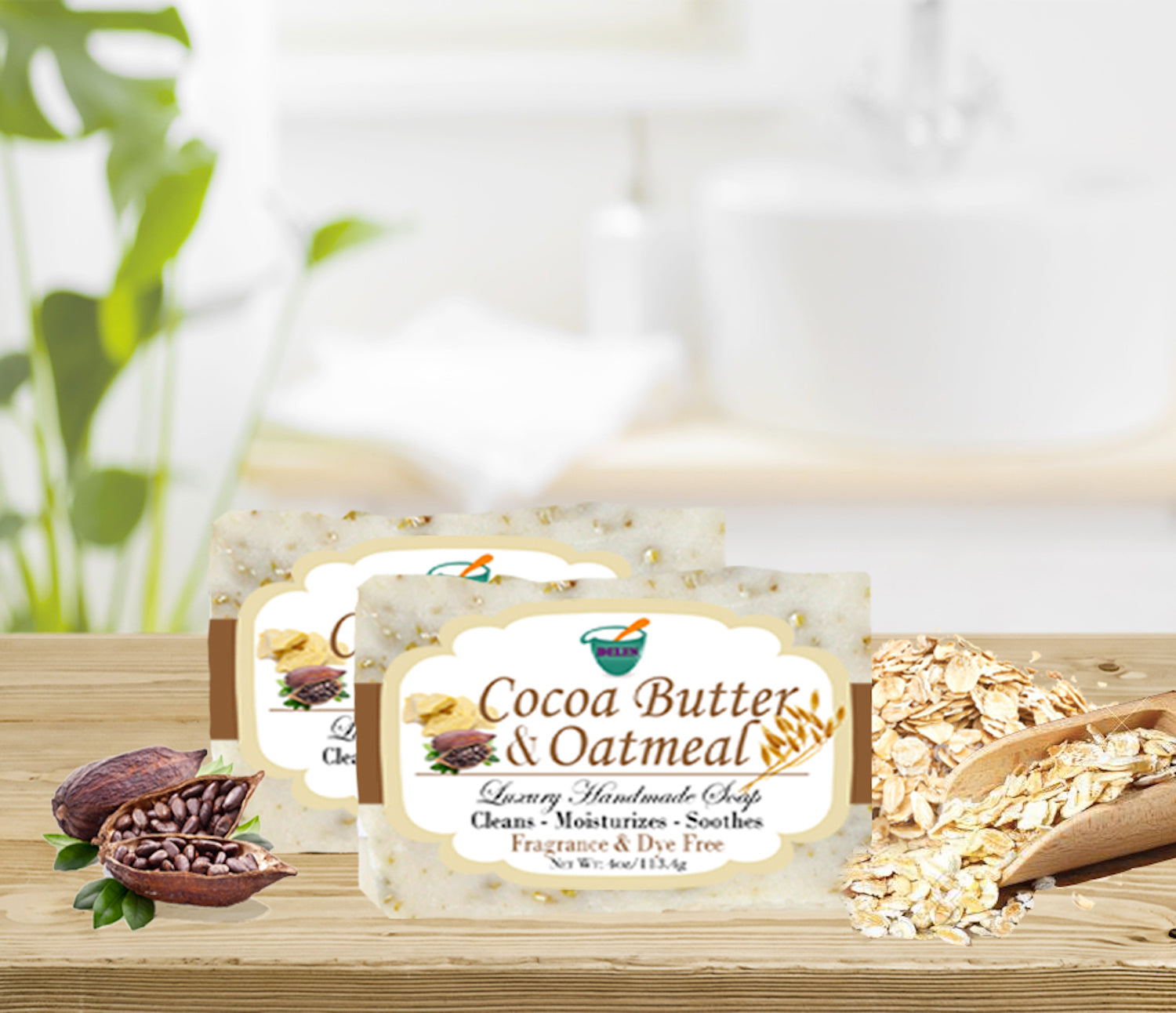 COCOA BUTTER & OATMEAL 4oz BAR SOAP