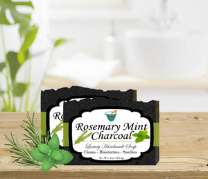 ROSEMARY MINT CHARCOAL               4oz BAR SOAP