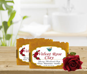 VELVET ROSE CLAY                   4oz BAR SOAP