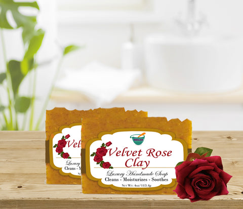 VELVET ROSE CLAY                   4oz BAR SOAP